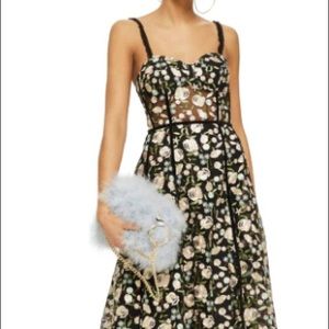 Floral corset midi dress